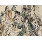 Antoni Uniechowski (1903 Vilnius – 1976 Warsaw), A Court Scene