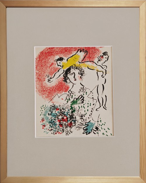 Marc Chagall (1887-1985), Kobieta z bukietem, 1965