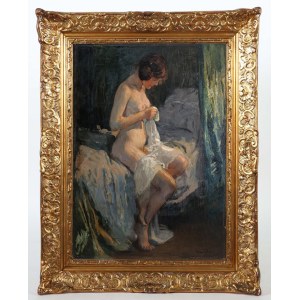 Caspar Ritter (1861-1923), Akt na łóżku, XIX-XX w.
