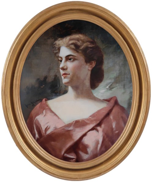 Herman V. Michałowski (1860-1903), Portret młodej piękności, 1896