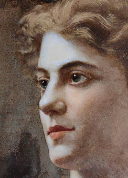 Herman V. Michałowski (1860-1903), Portret młodej piękności, 1896