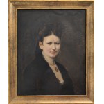 Tadeusz Ajdukiewicz (1852-1916), Portret damy z medalionem, ok. 1880