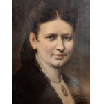 Tadeusz Ajdukiewicz (1852-1916), Portret damy z medalionem, ok. 1880