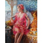 Konstantin Razumov (b. 1974), Odalisque in Red