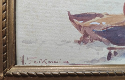 Adam Setkowicz (1876-1945), Scena z saniami