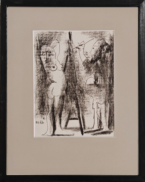 Pablo Picasso (1881-1973), Malarz i modelka, 1965