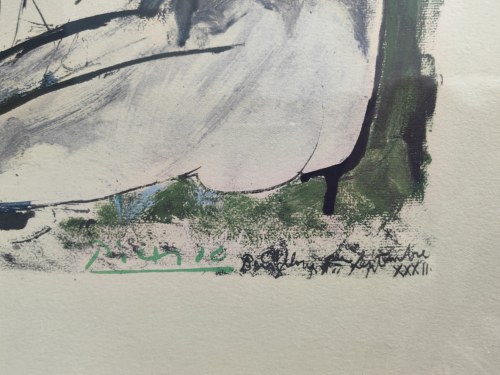 Pablo Picasso (1881-1973), Leżąca kobieta i grająca na flecie, 1975
