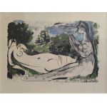 Pablo Picasso (1881–1973), Reclining Woman Playing the Flute, 1975