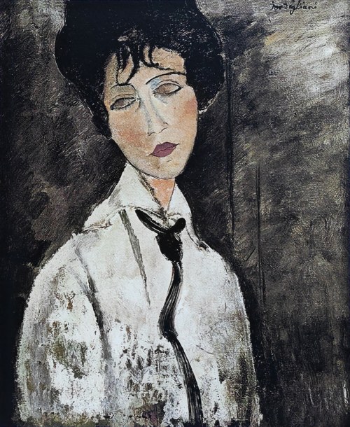 Amedeo Modigliani (1884-1920), Kobieta w czarnym krawacie