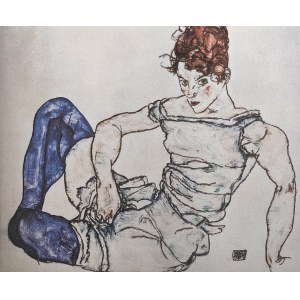 Egon Schiele (1890–1918), Žena ve fialových punčochách