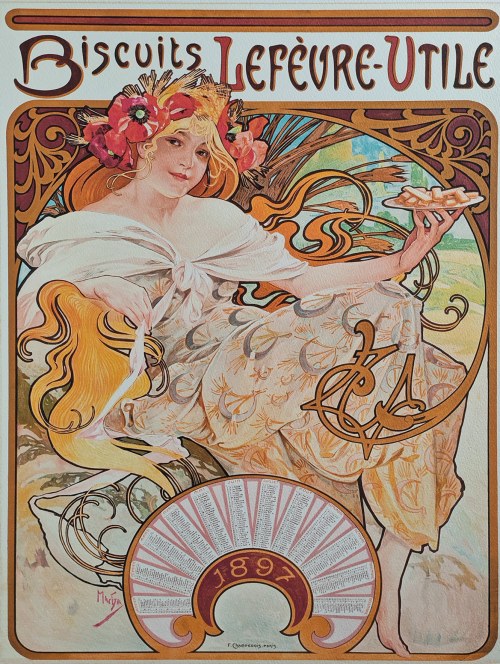 Alfons Mucha (1860-1939), Biscuits Lefèvre-Utile
