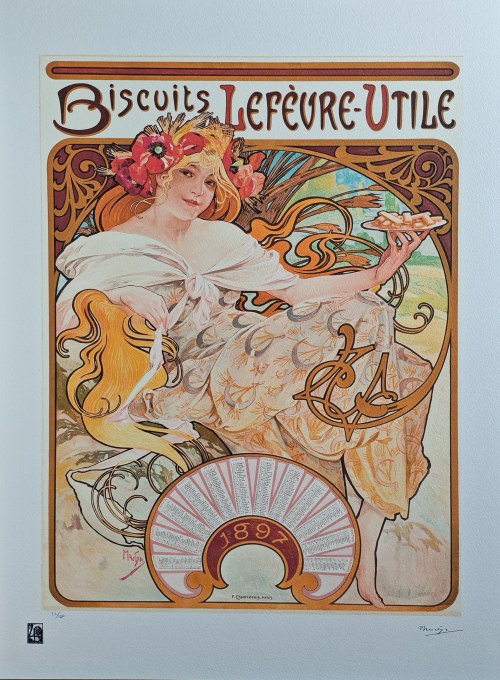 Alfons Mucha (1860-1939), Biscuits Lefèvre-Utile