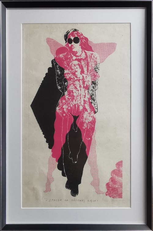Lucjan Mianowski (1933-2009), Spacer na różowej łące, 1970