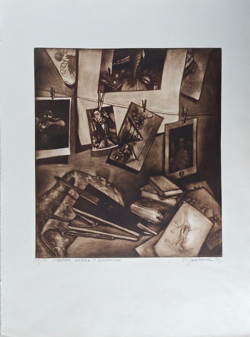 Tadeusz Jackowski (ur. 1936), Martwa natura z Lechoniem, 1977