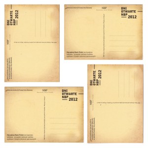 [4 postcards] National Bank of Poland. NBP Open House 2012