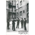 WARSAW. An orchestra in the courtyard of a Warsaw tenement building, 1934.