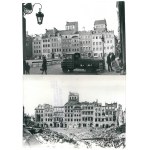 WARSAW. The Old Town Square yesterday and today, 1945 and 1974.