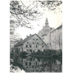 LIDZBARK WARMIŃSKI. Houses along the Łyna River, the 1970s.