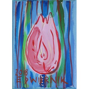 Edward Dwurnik, *PINK TULIP*, 2018