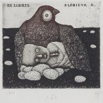Stasys Eidrigevičius, EKSLIBRIS ELŻBIETY R.[OSZKOWSKIEJ], 1976
