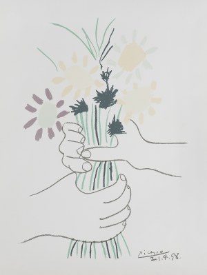 Pablo Picasso, BUKIET W DŁONIACH, 1958