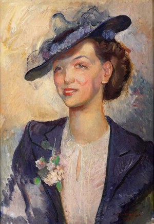 Antoni Michalak (1899 Kozłowo Szlacheckie - 1975 Kazimierz Dolny), Portret kobiety, 1939