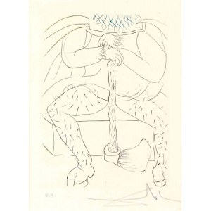 Salvador Dalí (1904 Figueras/hiszpania - 1989 Figueras/hiszpania), Z cyklu: Dużo hałasu o Szekspira (Szekspir II), 1970/71