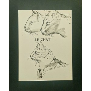Pablo Picasso (1881-1973), Le Chat (Kotek) z cyklu 40 dessins de Picasso en marge du Buffon, 1957