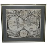 World Map "Nova Totius TERRARUM ORBIS TABULA..." by de Hooghe and de Wit, 1668