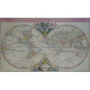 World Map Mappe-monde Geo-Hydrographique ou Description Generale du Globe Terrestre by Sanson Jaillot, 1691