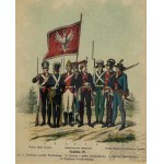 Poland, 19th century, Engraving by Walery Eljasz-Radzikowski - Polish Infantry 1792–1794, Catholic Bookstore, Poznań