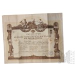 Second Polish Republic Certificate of Completion of the Annual Business Courses, Warsaw, 1928