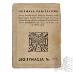 Second Polish Republic: Certificate for the Commemorative Badge of the Infantry Reserve Officer Candidate School / Commemorative Badge of the 29th Infantry Division Reserve Officer Candidate Course, Władysław Bykowski - Commander of the 2nd Battalion, 35t