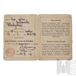 Second Polish Republic: Certificate for the Commemorative Badge of the Infantry Reserve Officer Candidate School / Commemorative Badge of the 29th Infantry Division Reserve Officer Candidate Course, Władysław Bykowski - Commander of the 2nd Battalion, 35t
