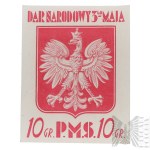 Second Polish Republic Sticker: National Gift of May 3, 10 Gorszy P.M.S.