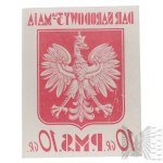 Second Polish Republic Sticker: National Gift of May 3, 10 Gorszy P.M.S.