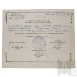 PSZnZ Certificate of Completion of Noncommissioned Officers’ School, 17th Infantry Brigade, 1945 – 2nd Polish Corps, 7th Infantry Division, 7th Infantry Brigade