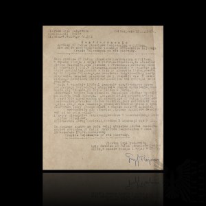 Repubblica Popolare Polacca – Documento di verifica della Croce al Valore Militare – 29° Reggimento dei Fucilieri di Kaniów