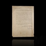Repubblica Popolare Polacca – Documento di verifica della Croce al Valore Militare – 29° Reggimento dei Fucilieri di Kaniów