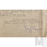 Repubblica Popolare Polacca – Documento di verifica della Croce al Valore Militare – 29° Reggimento dei Fucilieri di Kaniów