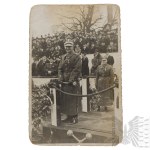 Second Polish Republic: Photograph of Marshal Edward Rydz-Śmigły on the VIP Stand, Warsaw—Citadel, School of Armaments