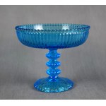 "Perełki" Platter, by Eryka TRZEWIK-DROST, HSG Ząbkowice, 1970s. (turquoise)