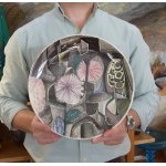 "Composition" Platter, Helena MAJEWSKA, 1968, Koło, One-of-a-kind