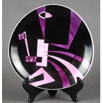 "Figure with a Key" Platter, Leszek NOWOSIELSKI, 1960s. ONE-OF-A-KIND