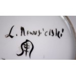 "Figure with a Key" Platter, Leszek NOWOSIELSKI, 1960s. ONE-OF-A-KIND