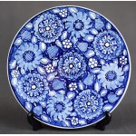 Large "Flowers" platter, WŁOCŁAWEK, Salomea ZAJKOWSKA, 1960s.