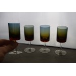 "Aurora" Glass Set, Wszewłod SARNECKI, 4 pcs. Krosno