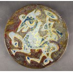 Horse Rider Platter, Helena HUSARSKA, Kraków, 1960s. One-of-a-kind