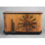 Wooden desk clock, JUBILER Warsaw, 1960s.