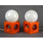 A pair of Space Age-style lamps from the 1970s.